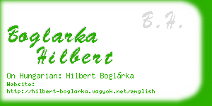 boglarka hilbert business card